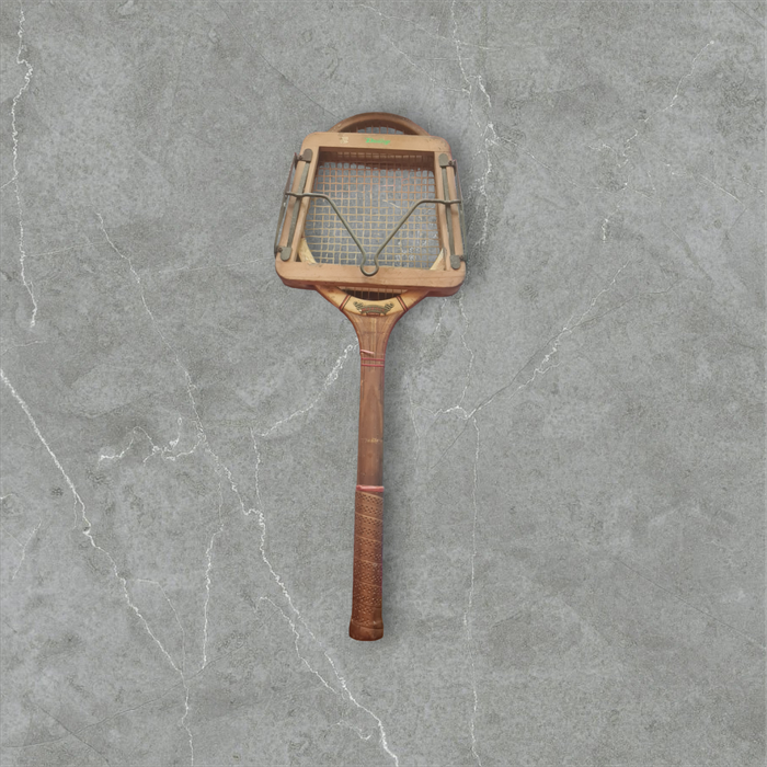 Retro Slazenger squash racquet with Dunlop wooden head guard