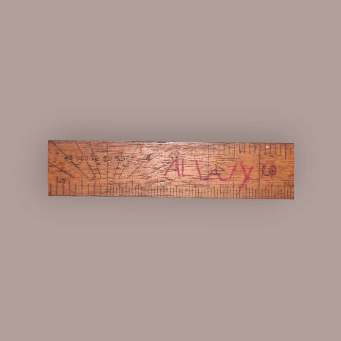 Wood ruler made in England