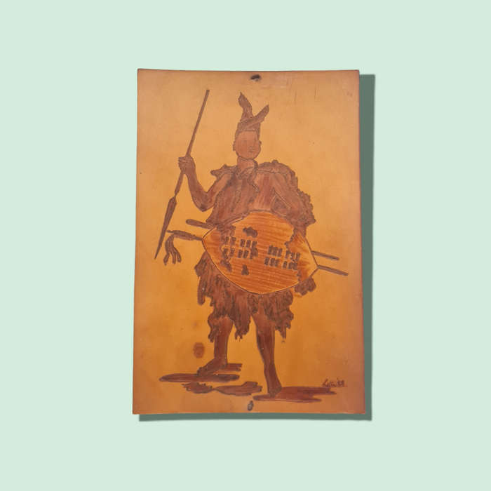African art on leather