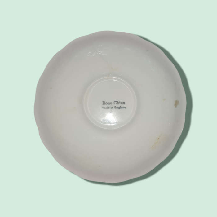 VintageBone China White w Gold Rim Saucer - Made in England