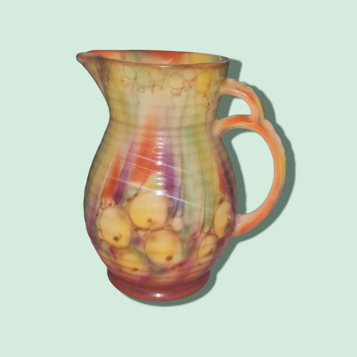 Tunis pottery Harlequin pitcher jug