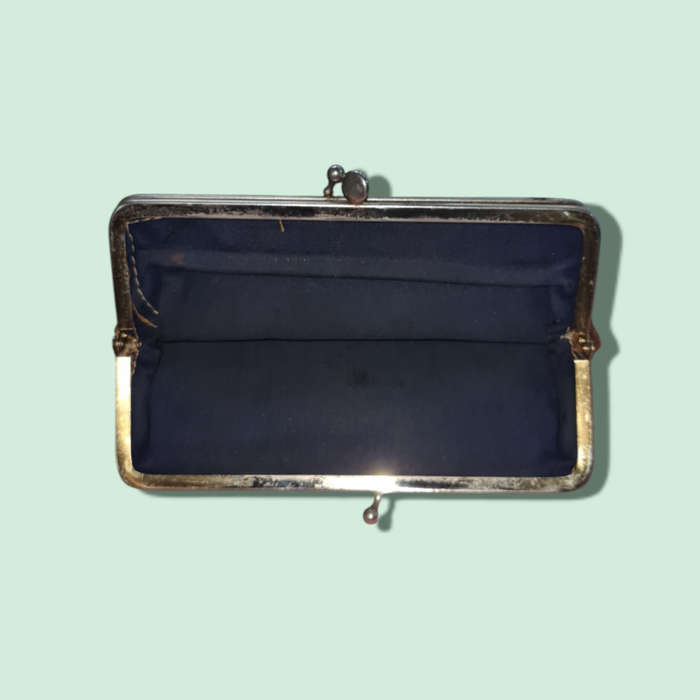 Vintage leather clutch purse