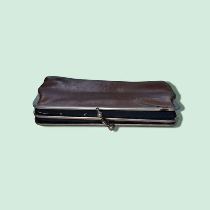 Vintage leather clutch purse