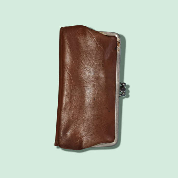 Vintage leather clutch purse