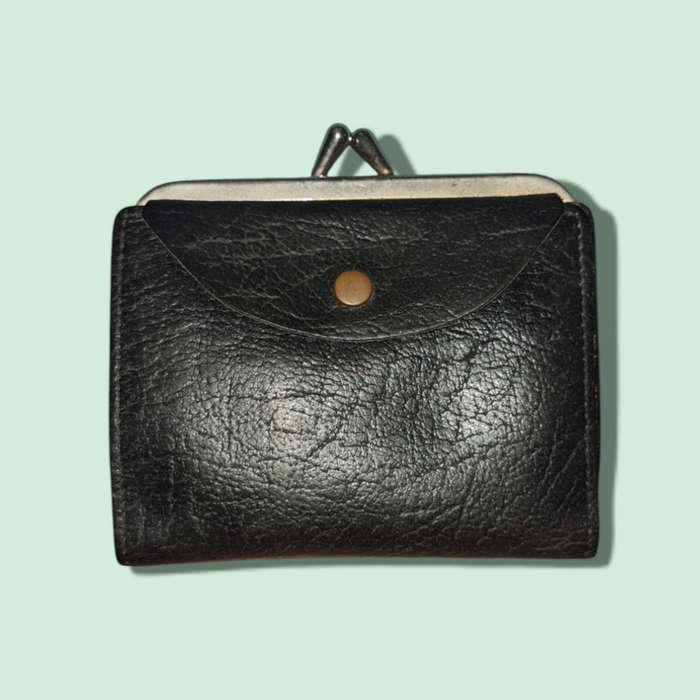 Genuine leather clutch purse