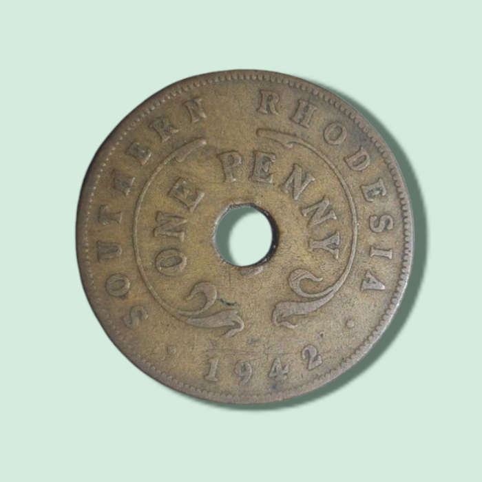 ONE PENNY 1942 SOUTHERN RHODESIA COIN