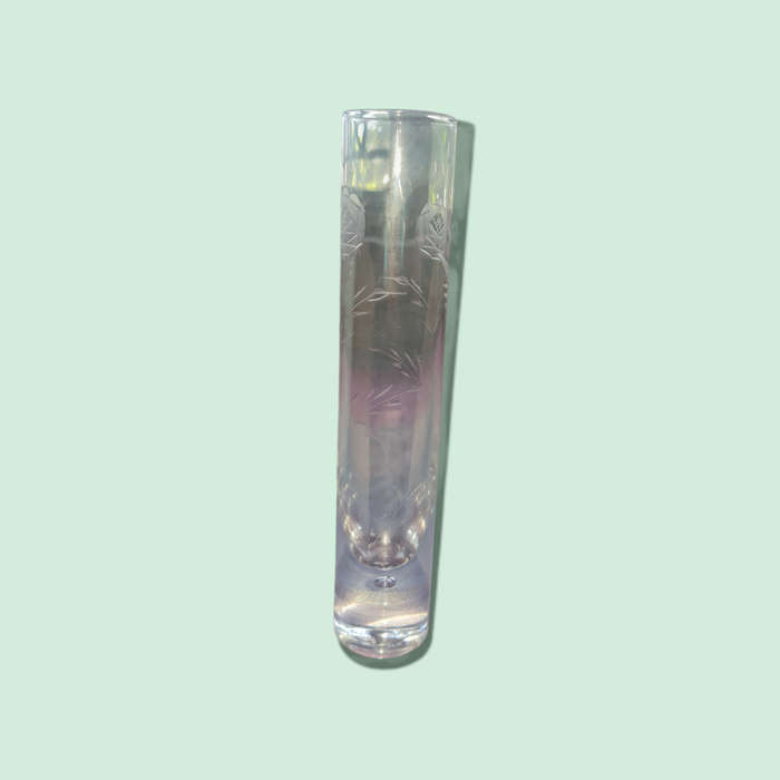 Lillian Vernon Etched Roses,  Bud Vases