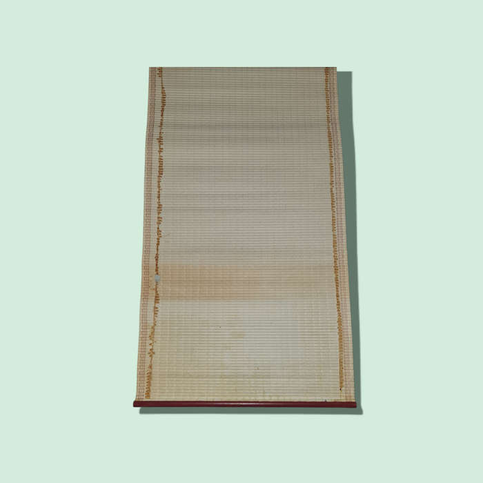 Vintage Asian Painted Bamboo Scroll
