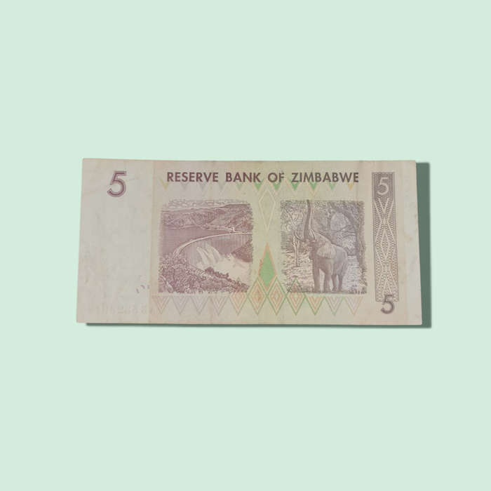 Zimbabwe 5 Dollars, 2007 Banknote