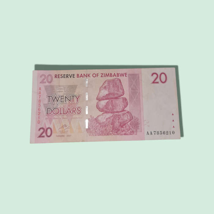 Zimbabwe 20 Dollars Banknote
