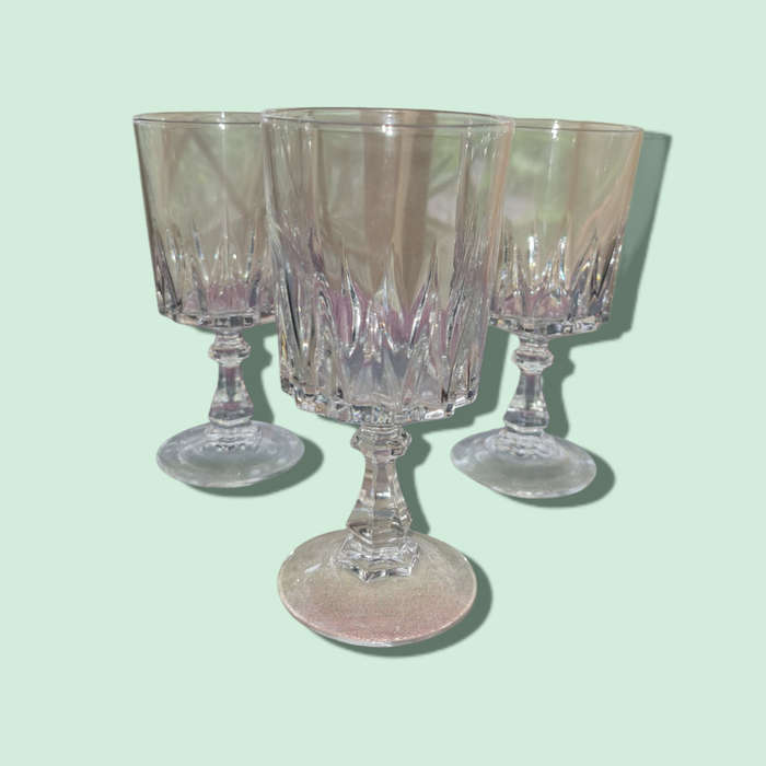 Vintage French Cristal d`Arques Durand Louvre Crystal Wine Glass Elegant Stemware