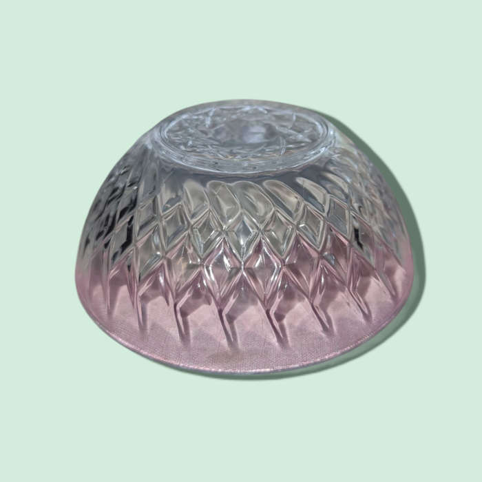 Vintage Round Chopped Glass Box With Lid