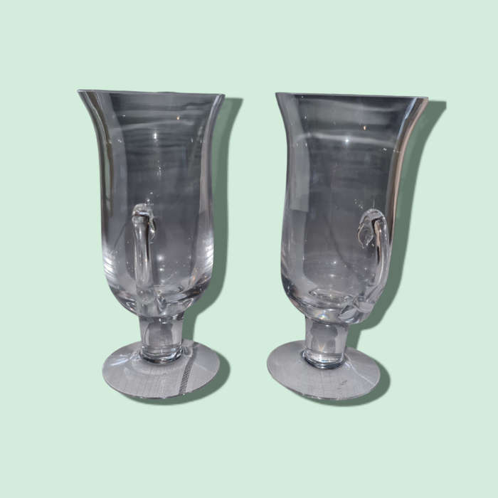 Vintage 1970s Dartington Glass Irish Coffee Glasses Boxed Set Of 2 Frank Thrower FT83