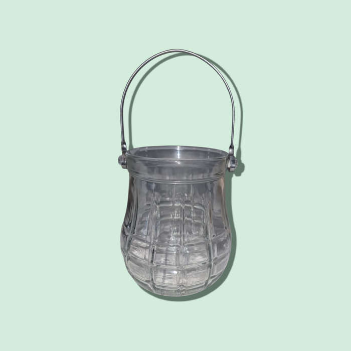 Vintage Italy Ice Bucket With Metal Handle