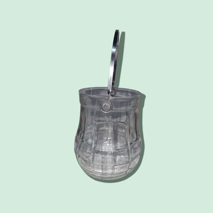 Vintage Italy Ice Bucket With Metal Handle