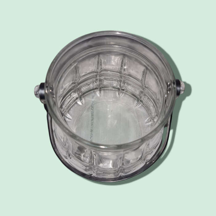 Vintage Italy Ice Bucket With Metal Handle