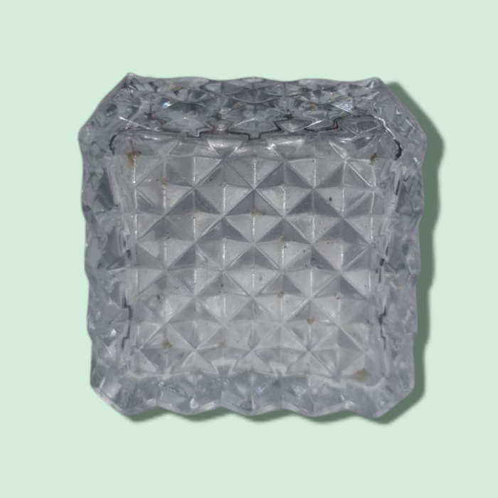 2 x Patterned Glass Decanters
