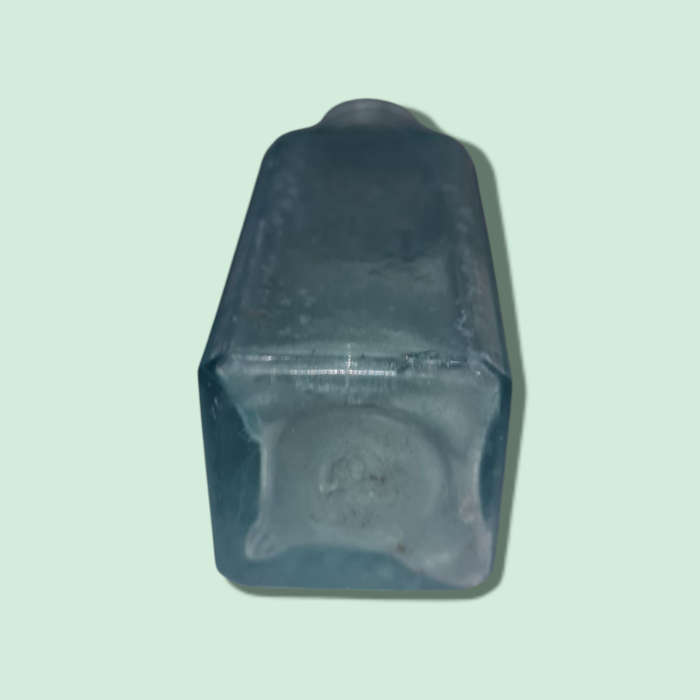 Vintage Antique Aqua Glass Medicine Apothecary bottle