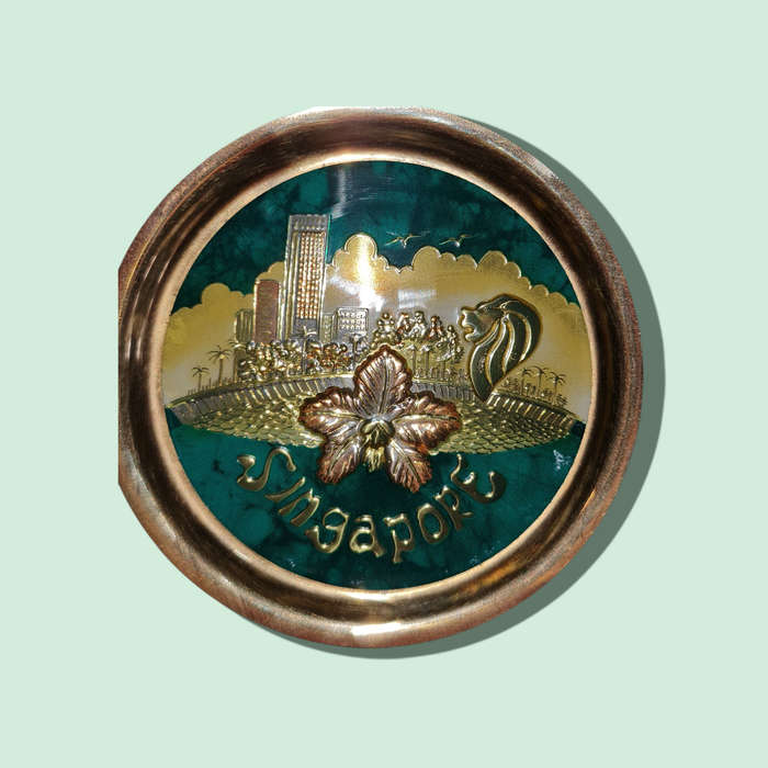 Chokin 24K Gold Edged Mini Plate - Singapore  