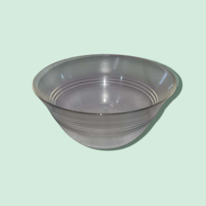 Clear Glass Custard Cups Ramekins Smooth Edge 3 Rings