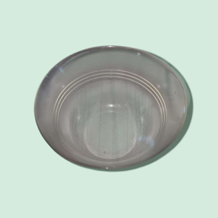 Clear Glass Custard Cups Ramekins Smooth Edge 3 Rings