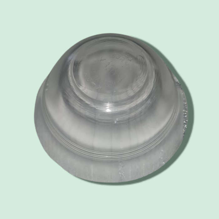 Clear Glass Custard Cups Ramekins Smooth Edge 3 Rings