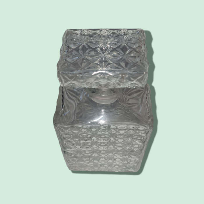 Patterned Liquor Glass Decanter 750ml, Made In France