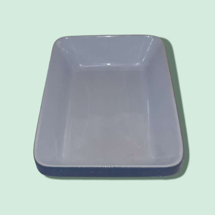 French Emile Henry Glazed Small Blue Oven Dish