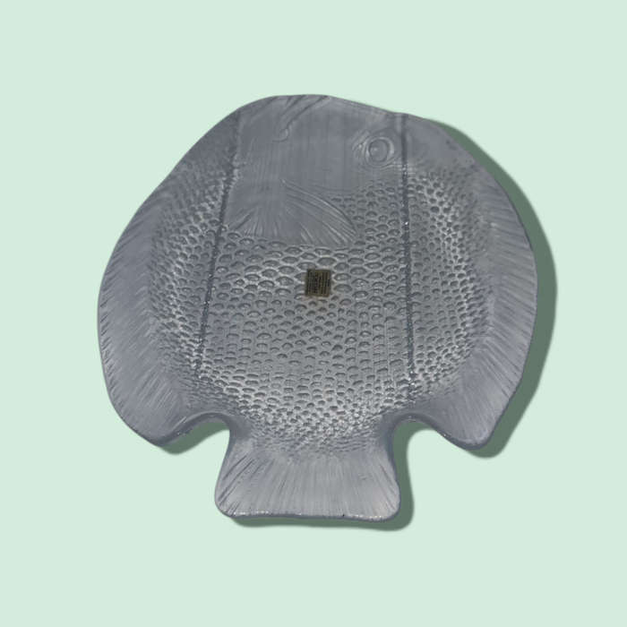 Arcoroc France Fish Shaped Clear Glass Platter