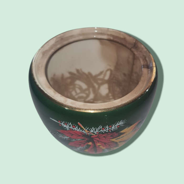 Vintage Palissy Red Maple Sugar Bowl