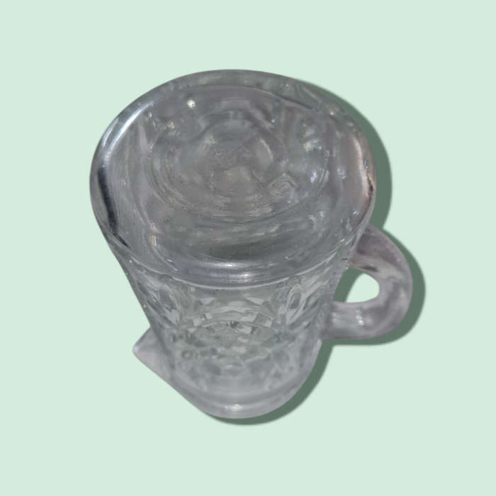 Vintage Glass Paneled  Syrup Pitcher