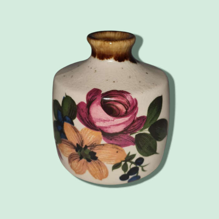 Floral Ceramic Odd Set - Jug, Jar and Bud Vase  