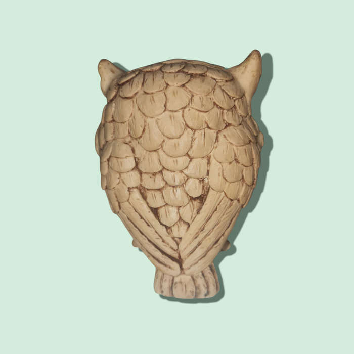 Vintage Owl With Yellow Eyes
