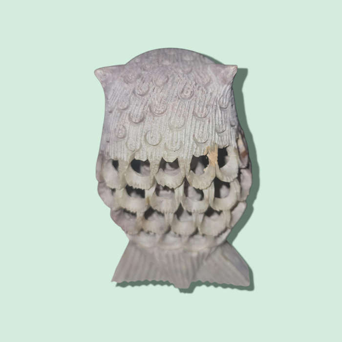 Handcrafted Soapstone Owl With Baby Inside