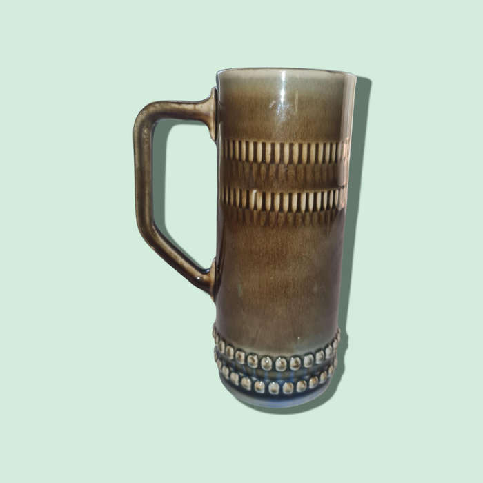 Vintage Beer Stein Blue Drip Glaze