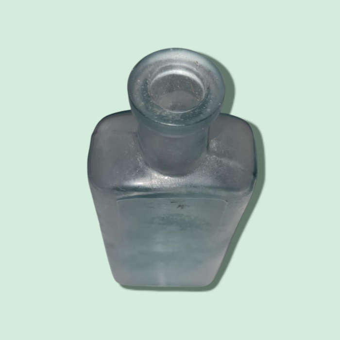 Antique Glass Medicine Bottle Light Green Aqua Blue