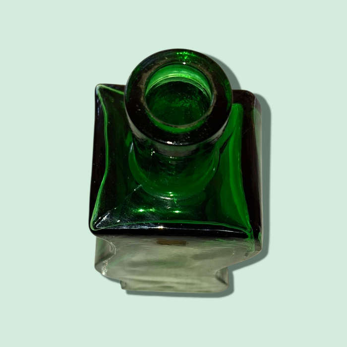 Emerald Green Wavy Corked Bottle