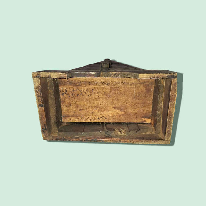 Wooden Carved African Pyramid Jewelry Drawer With Four Drawers