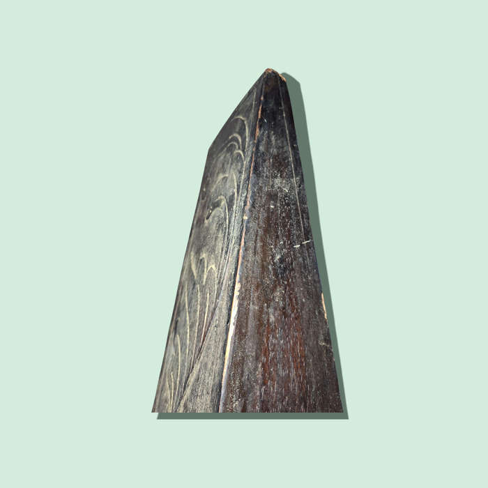 Wooden Carved African Pyramid Jewelry Drawer With Four Drawers