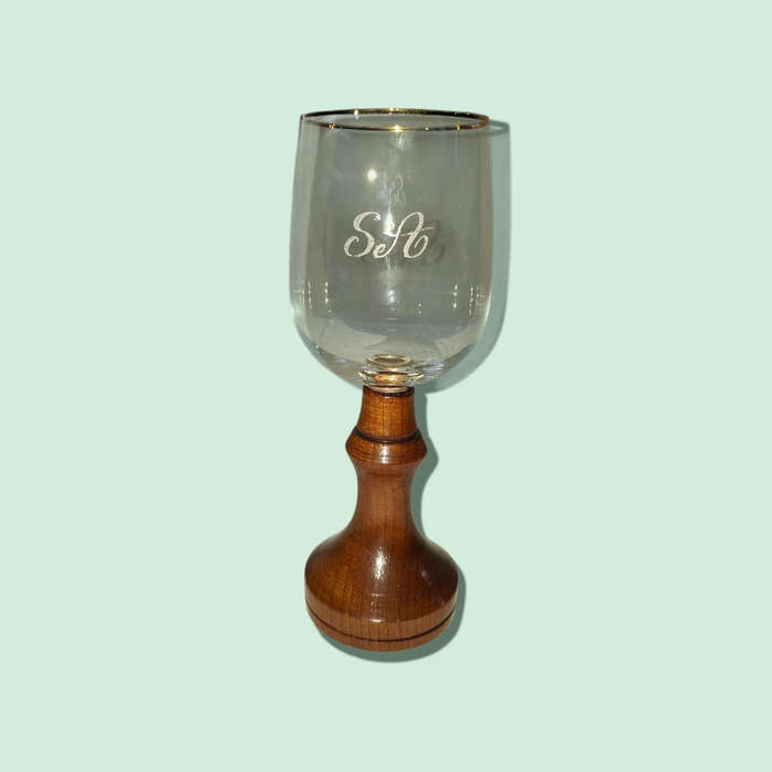 Wood Stemmed Wine Glasses