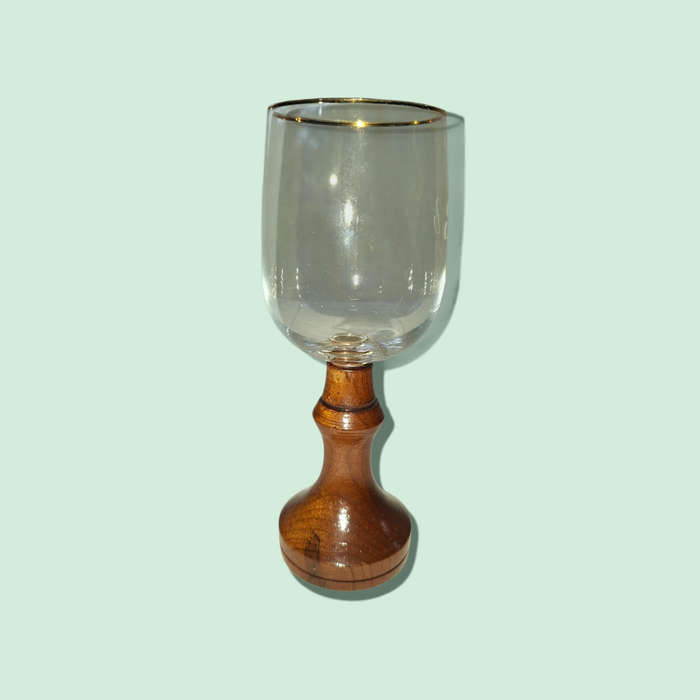 Wood Stemmed Wine Glasses