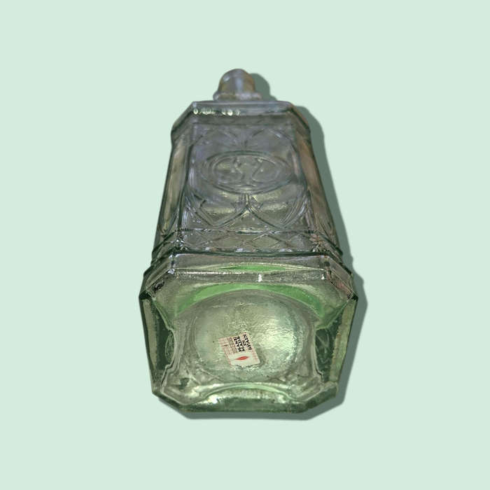 Vintage Old World Teal Authentic Glass Bottle   QC4342