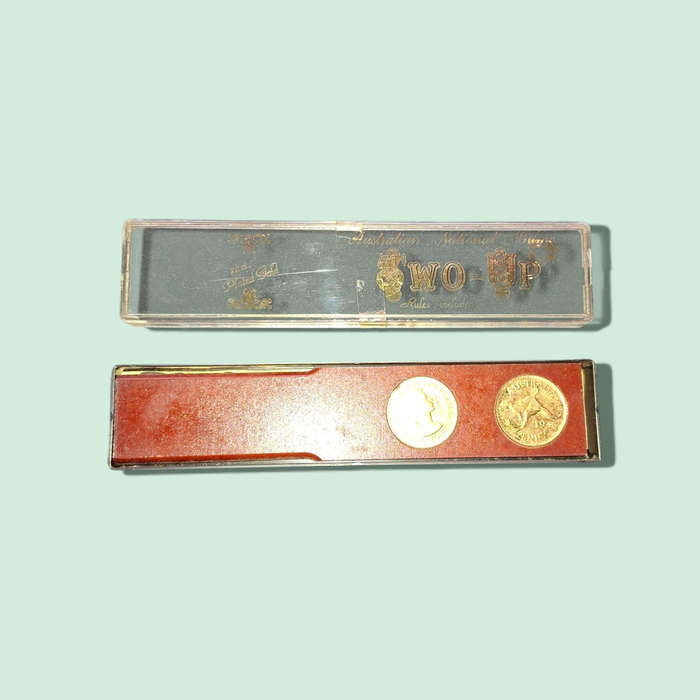 Australian Two-Up Game Set with 2 Aussie Pennies