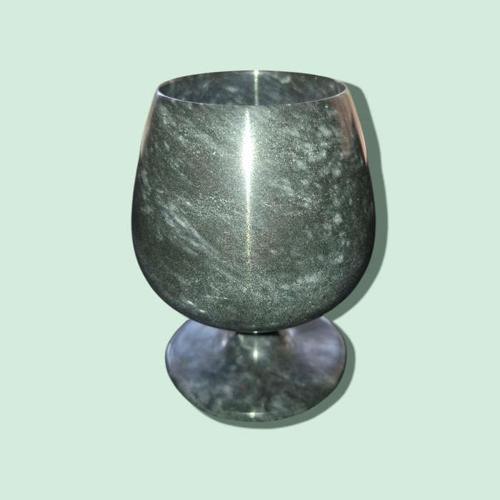 Handmade Black Marble Bar Wine Glasses  set of 6