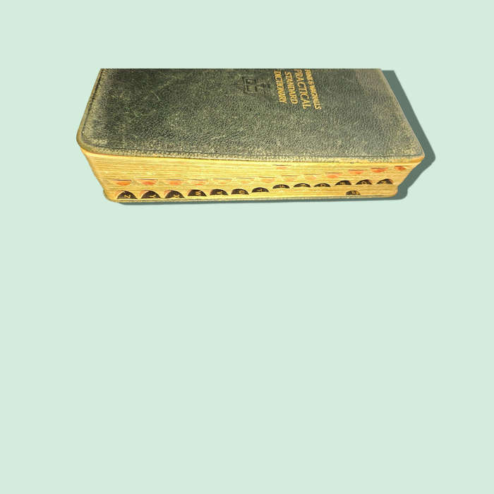 Antique Dictionary Funk & Wagnall's Practical Standard 1937 Leather Illustrated