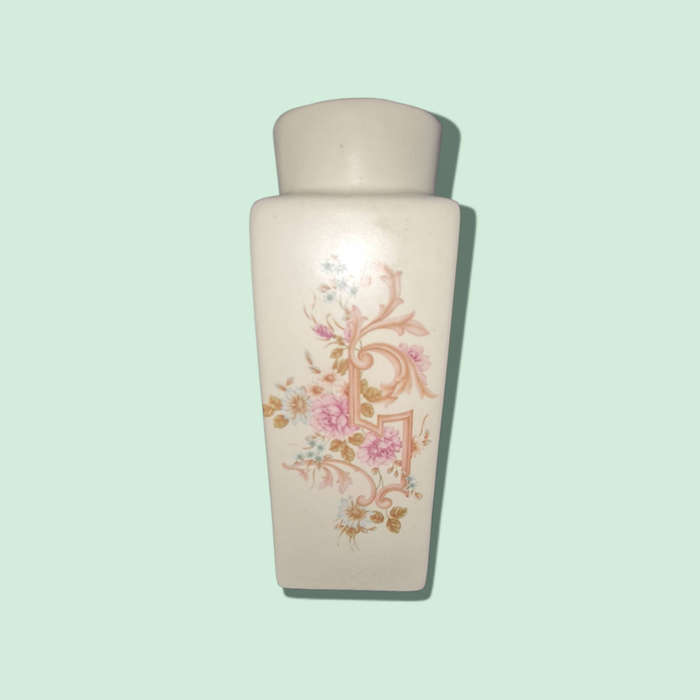 Mid-Century Floral Ceramic Vase