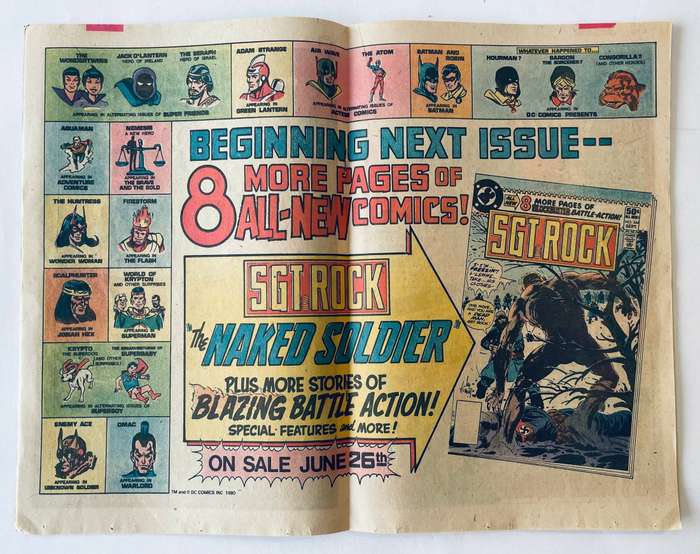 DC Comics SGT Rock book number 343 from August 1980