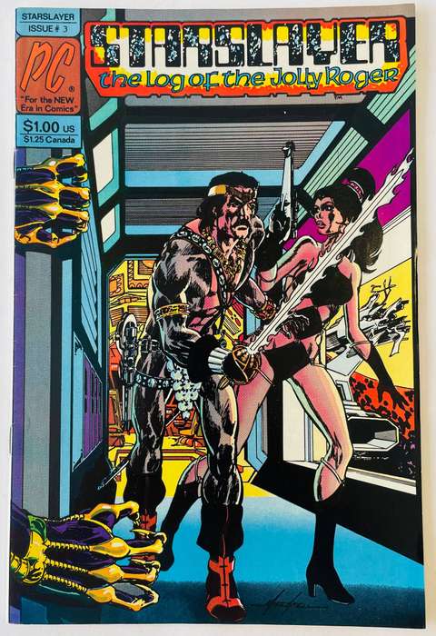 Pacific Comics Starslayer issue 3 published in 1982 The log of the Jolly Roger