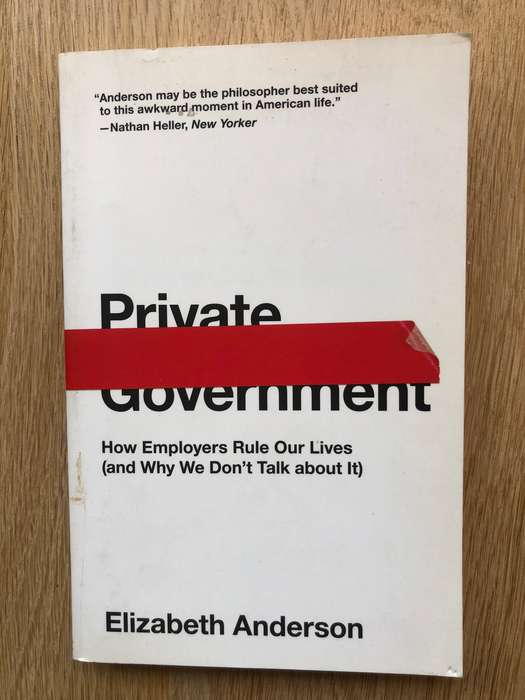 Elizabeth Anderson - Private Government