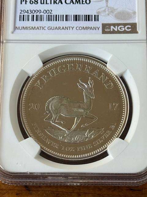 2017 Proof Silver Krugerrand - 50th Anniversary Privy Mark.